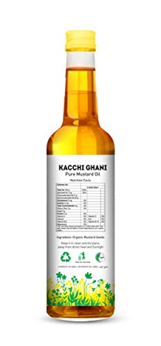 Image of Natureland Organics Kachhi Ghani Pure Mustard Oil 1 Ltr - Cold Pressed (Pack of 2)