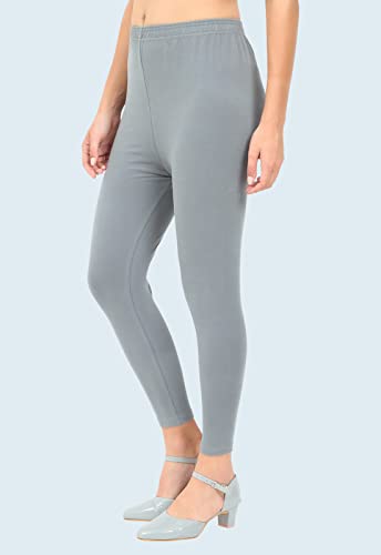 Image of POPOLO Women's Super Soft Ankle Length Cotton Lycra Solid Stretchable Legging