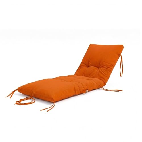 deco arts Coussin Bain de Soleil - Coussins Rectangulaires pour Chaise Longue - Coussin Capitonné avec Traitement Déperlant et Poignées de Transport -...