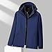 Muscularfit Men's Lightweight Waterproof Hooded Rain Jacket Breathable Raincoat Shell Jacket Outdoor Fashion Mountain Hiking Rain Jacket Men 2025 Navy 2X
