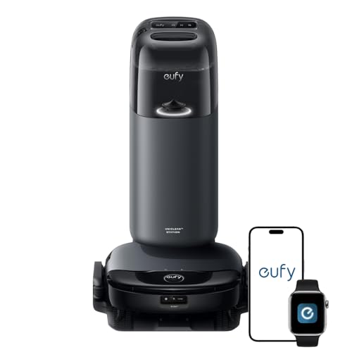 eufy S1 with All-in-One Station, HydroJet System with Roller Mop, Robot Vacuum and Mop Combo, Incredible Suction, Obstacle Avoidance, Multi-Level Mapping, Mop Auto-Retraction, Perfect for Pet Hair