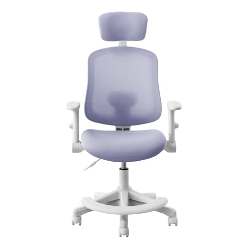 タンスのゲン 学習椅子 長く使える多機能 調節ヘッド&アーム付き 着座ロック 背もたれ調節 足置き キャスター付き 学習チェア 勉強椅子 子供 小学生 中学生 かわいい シンプル 47800015(103500)