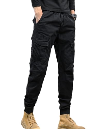 Men's Linen Casual Dress Pants Lightweight Slacks Straight Leg Regular Fit Trousers for Beach Yoga Trousers