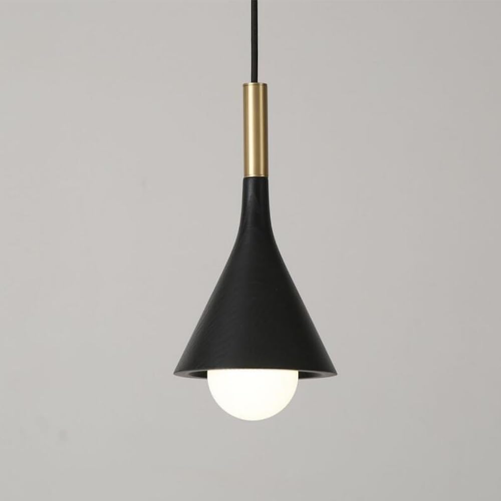 Suspension nordique bois haut de gamme et son globe rond LED