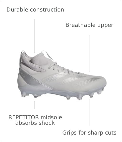 Image of adidas Unisex Adult Adizero Impact American Football Shoes