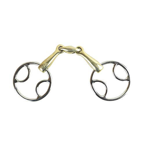 AK Loose Ring Beval Bit with Double Jointed in German Silver Mouthpiece AKRS-2628 (6'', Germna-Silver) - Image 2