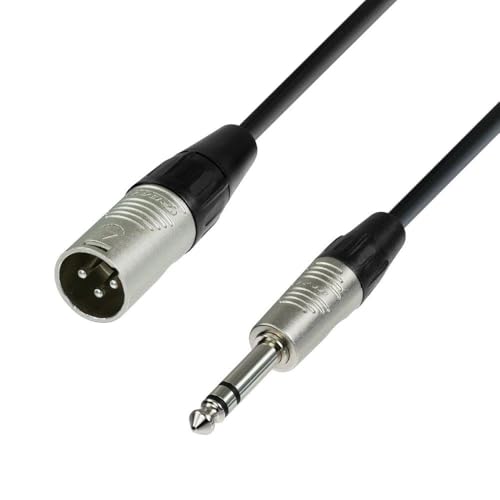 Cable de micro REAN de XLR macho a Jack 6,3 mm estéreo 10 m sin ruido