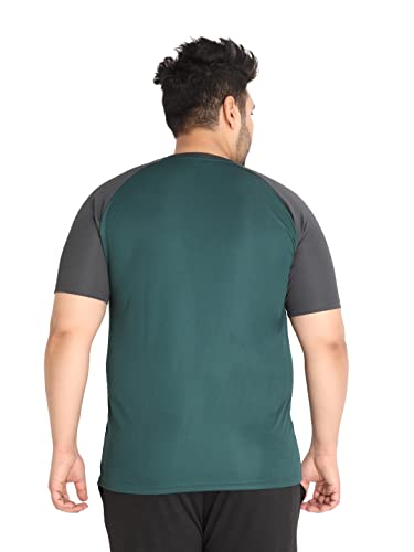 Image of CHKOKKO Men's Polyester Regular Fit Solid Sports T-Shirt