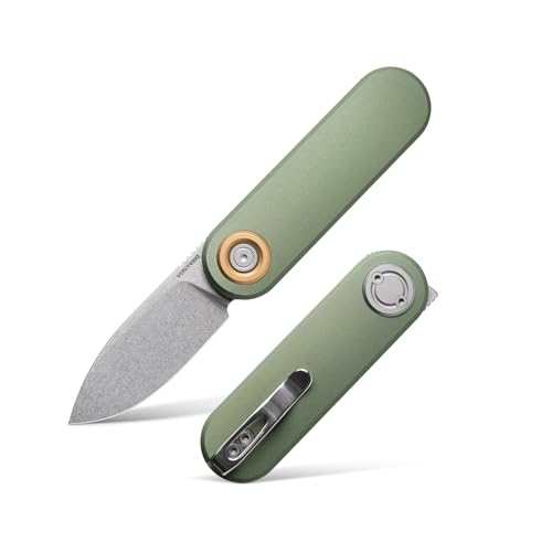 Vosteed Corgi V Small Pocket Knife for Men Women Gifts, 2.36" 14C28N Blade EDC Folding Knife, Patented Vanchor Lock Gentleman's Pocket Knives, Aluminum Handle - A3702