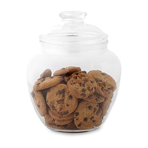 Huang Acrylic 80-Ounce Acrylic Cookie Jar with Lid | Apothecary Jar | BPA-Free and Shatter-Proof | Great for Candy Buffet, Decorative Display Cover