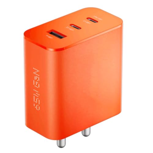 Image of CMF 65W GaN Charger Adapter Super Fast Charging Compatible with Nothing Phone 3, 3a,2a / CMF Phone 1 /2 Pro, iPhone 15,16,17,Samsung S25,S24, Pixel, Orange