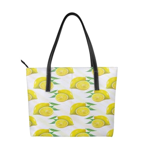Sac à bandoulière en polyuréthane jaune citron grand sac à main étanche femme