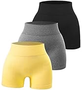 SPICE UNION Workout Shorts Womens for Running Yoga Biker Gym High Waist Spandex Ribbed Seamless A...