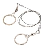 Portable Chain,Emergency Survival Metal Cable Saw for Cutting Wood, PVC Pipes, and More - Compact Hand Pocket Rope Saw for Camping, Hiking, and Outdoor Adventures Outdoor Garden Play Equipment 70 cm