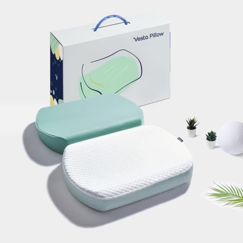 Vesta AquaZen Dual-Sided Foam Pillow, Memory Foam Coupled with Co...