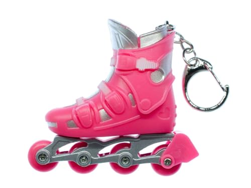 Miniblings Rollerskates Rollschuhe Inlineskates Schlüsselanhänger pink -...