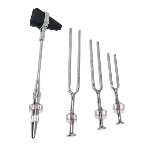 VSB Percussion Knee Hammer with Tuning Fork (Set of all 3-128 Hz, 256 Hz & 512 Hz) (B0CBVP7BTS) Amazon Price History, Amazon Price Tracker