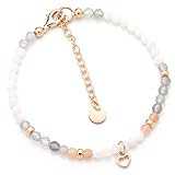 anker armband echt silber Echter Mondstein 3 mm, multicolor