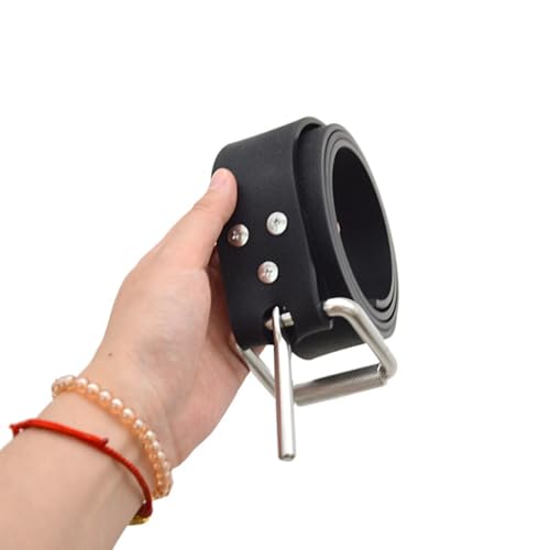 Gaderth Adjustable Silicone Dive Weight Belt, Diving Weight Belt with 8 Adjustable Holes, Silicone Belt for Freediving, Spearfishing, Quick-Release Ensures Safety Black