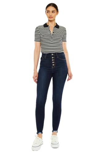 SALT TREE Kan Can Women's High Rise Button Fly Super Skinny Jeans - kc7273