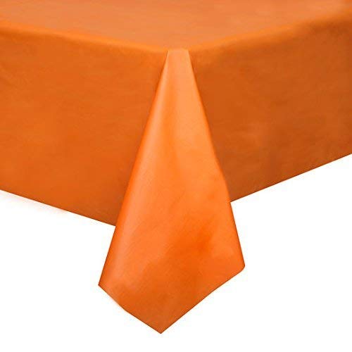 Up To 40% OFF Mountclear 12-Pack Disposable Plastic Tablecloths - 54 x 108 Inch Size Table Cloth – (Orange)
