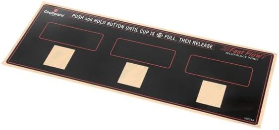 Replacement for fits NC75AL Grindmaster Cecilware Label Panel Gb3M/M10/3P GMNC75AL