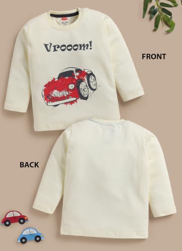 Image of LuvLap Baby Boys Regular Fit 100% Cotton Full Sleeves Boys T-Shirt Set Pack of 4