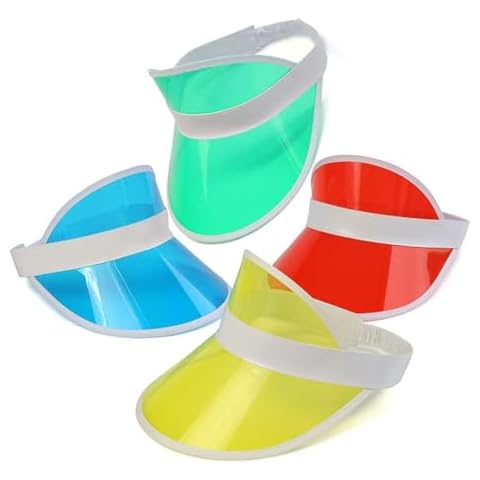 Unisex 80s Retro Neon Sun Visors Cover