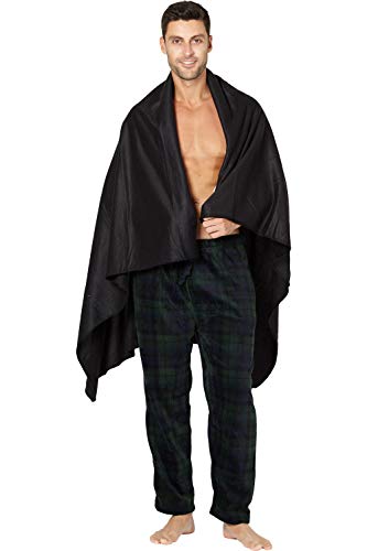 Intimo Men's Polar Fleece Pant with Free Blanket