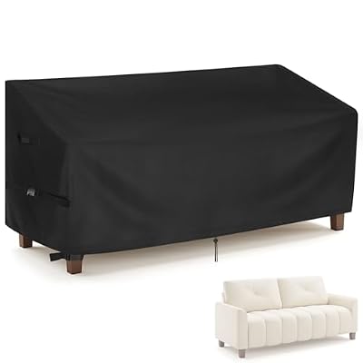 Iptienda Patio Sofa Cover for Outdoor Furniture, 80inch Outdoor Couch Cover Waterproof and Heavy Duty for Large 3-Seater Loveseat,Couch,Glider and Bench-80"L x 38"W x 35"H