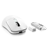 ATTACK SHARK×MAMBASNAKE R6 39g スーパーライトゲーミングマウス 8000Hz ポーリングレートPAW3950MAXセンサー Nordic52840 有線/BT/2.4G 8Kレシーバー搭載 DPI 42000 日本語マニュアル付きXP、Win11 /PS -(ホワイト)