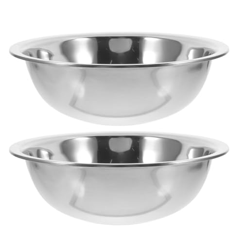 2 Lavabos redondos de acero inoxidable portátiles y fáciles de limpiar para cocina y hogar