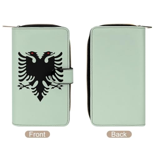 Albania Flag Long Wallet for Women Men Purses Coin Pouch Credit Card Holder Organizer3