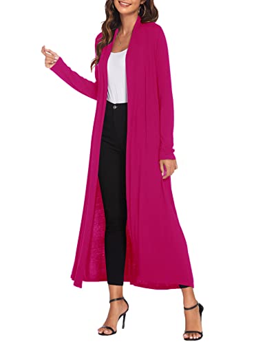 Image of Bluetime Women Floor Length Open Front Cardigan