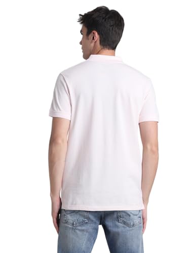Image of Jack & Jones Men Cotton Solid Slim Fit Polo T-Shirt