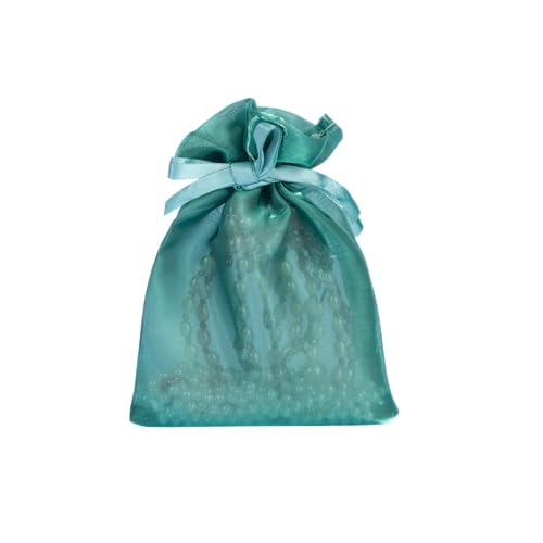 Image of QIANF 20 Pcs Dark Green Small Organza Bags 3X4 inch for Wedding Favors with Drawstring, Mini Mesh Gift Bags Jewelry Pouch for Candy Bridal Shower Party Favor Baby Shower Christmas
