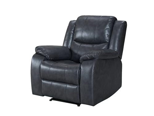 Image of Abode Homez Leatherette Fabric Manual Recliner | 1 Seater Sofa | Single Sofa Recliner | 1 Seater Chair Sofa | 1 Year Warranty (Finish Color - Grey)