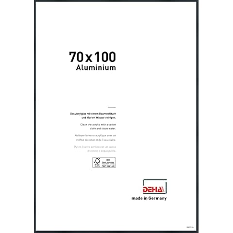DEHA Posterrahmen Aluminium Tribeca | 70x100 cm | Struktur Schwarz Matt Cover