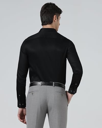 Image of Blackberrys Men Slim Fit Formal Shirt | Premium Cotton Blend | Solid Pattern| Lightweight & Breathable | Wrinkle-Resistant | Office & Business Wear