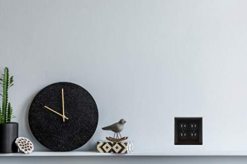 Image of Henne Bery Sunken Pearls Heavy Duty Decorative Wall Plate Switch Plate Outlet Cover (Double Duplex, Matte Black)