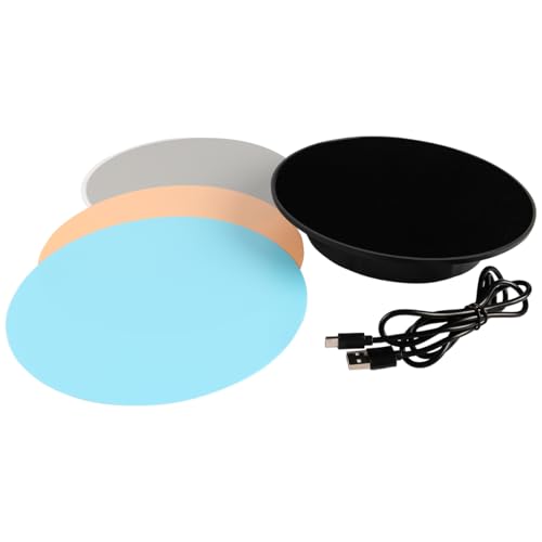 ieron Plataforma giratoria eléctrica para fotografía y exhibición, Soporte de 90/180 Grados para Joyas, Relojes y perfum