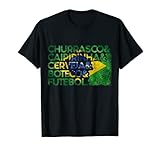 Churrasco, Caipirinha, Cerveja, Boteco & Futebol Brazil flag T-Shirt