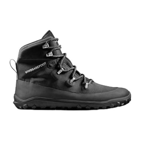 Vivobarefoot Tracker Textile AT Mens Barefoot Hiking Boots | Waterproof, Lightweight & Puncture Resistant | All Weather & Terrains | Wide Fit Grounding Shoes | Obsidian Cover