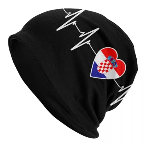 Bonnet Croatie personnalisé style heartbeat pour l'hiver