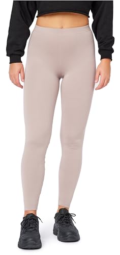Bellivalini Leggins Termici da Donna Foderati Calze Invernali Caldo Après Ski in BLV50-320 (Caffelatte, L)