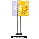 QWORK® 2er Set Doppelseitiger Plakatständer, Einstellbar Infoständer für Events und Werbeaktionen, Geeignet für Schilderhöhen von 12 cm bis 210 cm