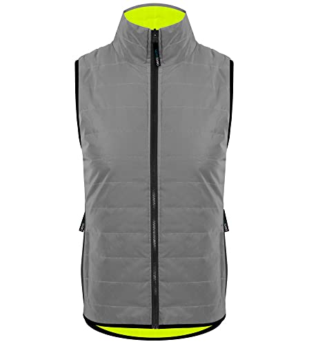 AERO|TECH|DESIGNS | Women's Sierra Vest | Reversible Hi-Viz Reflective and Safety Yellow | Medium