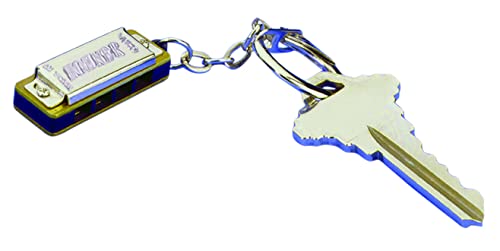 Hohner108 Mini Harmonica, porte-clés, Key of C Major - Les Beatles, Paul McCartney, John Lennon, RIngo Starr, George Harrison Hohner108 Mini Harmonica, porte-clés, Key of C Major