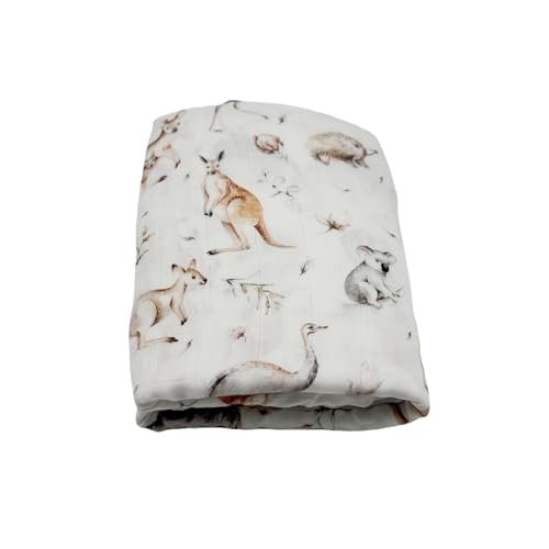 Image of Muslin Swaddle Blanket, Muslin Swaddle Blankets for Boys and Girls, Baby Receiving Swaddles, Unisex Receiving Blanket Newborn Gifts (Animal Print)