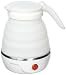 Nathome Foldable Electric Travel Kettle Dual Voltage Food Grade Silicone, 0.6 Liter, White